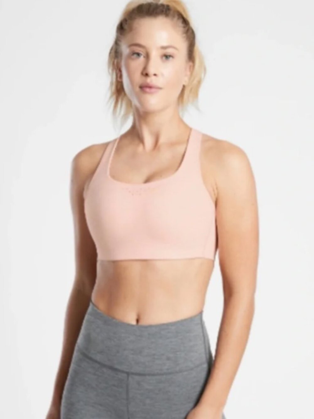 NWT Athleta Phenomena Sports Bra Voile Light Pink Size 36D